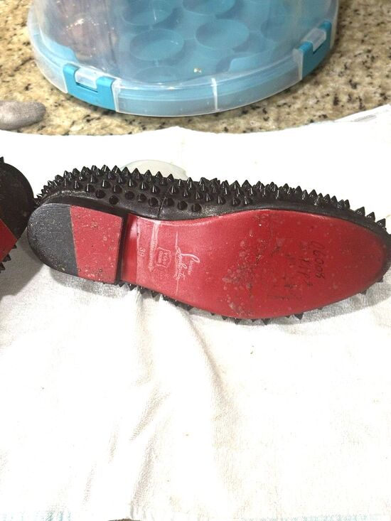 Christian Louboutin/Black Dandelion Spikes Loafers - US M/ 7 W/8-8.5 (39EU)